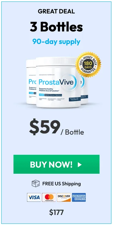ProstaVive 3-bottle bundle for prostate health and urinary support