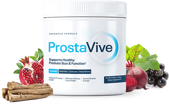 ProstaVive prostate support supplement with pomegranate, ginseng, and beetroot