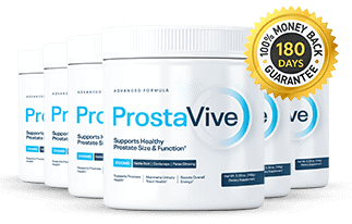 ProstaVive bottle next to fresh herbal extracts